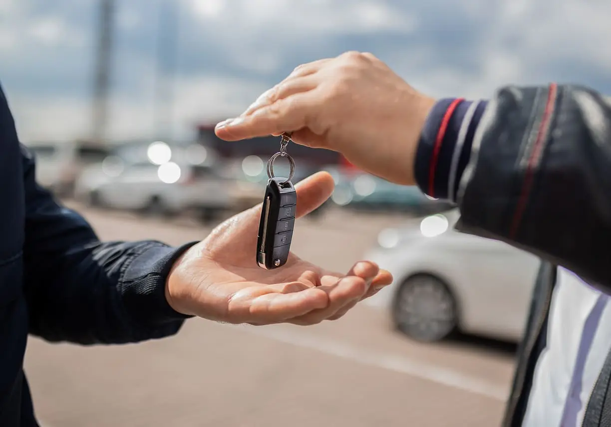 Handing over the car keys